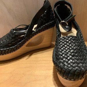 Free People Teagan Huarache Clogs 7 Black